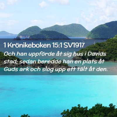 Picture 02 - 1 Krönikeboken 15:1 SV1917 - Och han uppförde åt sig hus i Davids stad; - Bible Verse Picture