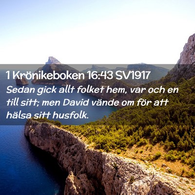 Picture 02 - 1 Krönikeboken 16:43 SV1917 - Sedan gick allt folket hem, var och en till sitt; - Bible Verse Picture