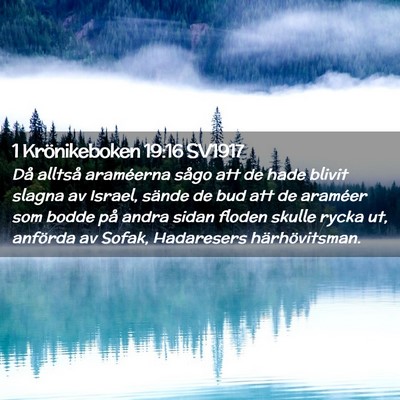 Picture 02 - 1 Krönikeboken 19:16 SV1917 - Då alltså araméerna sågo att de hade blivit - Bible Verse Picture