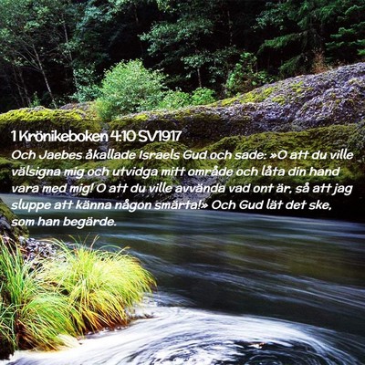 Picture 02 - 1 Krönikeboken 4:10 SV1917 - Och Jaebes åkallade Israels Gud och sade: »O - Bible Verse Picture