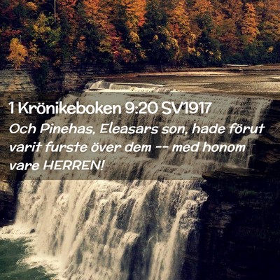 Picture 02 - 1 Krönikeboken 9:20 SV1917 - Och Pinehas, Eleasars son, hade förut varit - Bible Verse Picture