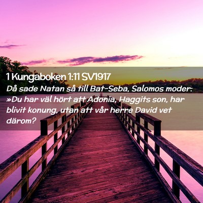 Picture 02 - 1 Kungaboken 1:11 SV1917 - Då sade Natan så till Bat-Seba, Salomos moder: - Bible Verse Picture