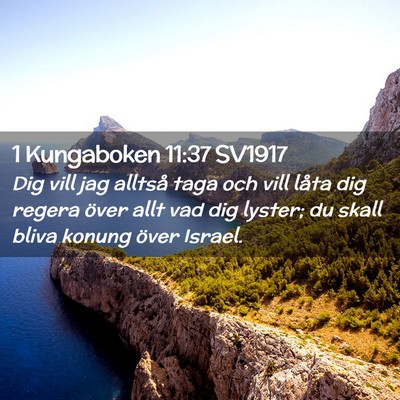 Picture 02 - 1 Kungaboken 11:37 SV1917 - Dig vill jag alltså taga och vill låta dig - Bible Verse Picture