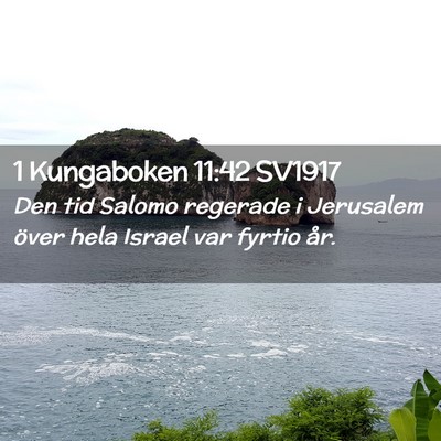 Picture 02 - 1 Kungaboken 11:42 SV1917 - Den tid Salomo regerade i Jerusalem över hela - Bible Verse Picture