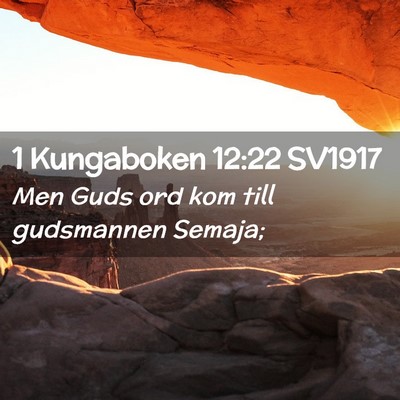 Picture 02 - 1 Kungaboken 12:22 SV1917 - Men Guds ord kom till gudsmannen - Bible Verse Picture