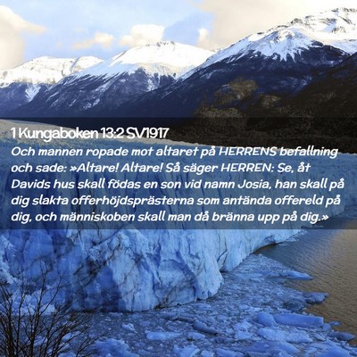 Picture 02 - 1 Kungaboken 13:2 SV1917 - Och mannen ropade mot altaret på HERRENS - Bible Verse Picture