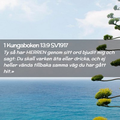 Picture 02 - 1 Kungaboken 13:9 SV1917 - Ty så har HERREN genom sitt ord bjudit mig och - Bible Verse Picture