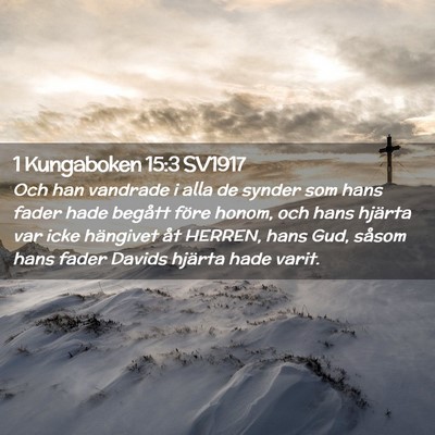 Picture 02 - 1 Kungaboken 15:3 SV1917 - Och han vandrade i alla de synder som hans fader - Bible Verse Picture