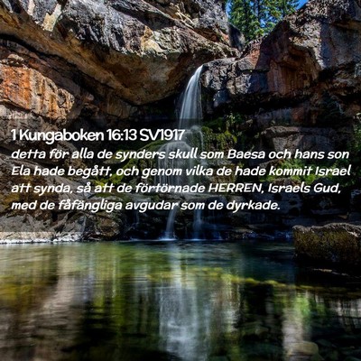 Picture 02 - 1 Kungaboken 16:13 SV1917 - detta för alla de synders skull som Baesa och - Bible Verse Picture