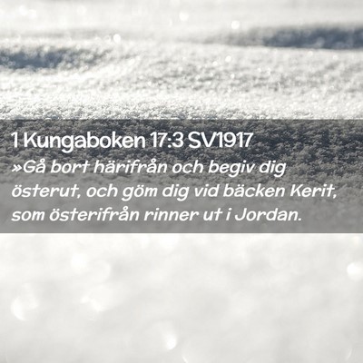 Picture 02 - 1 Kungaboken 17:3 SV1917 - »Gå bort härifrån och begiv dig österut, och - Bible Verse Picture