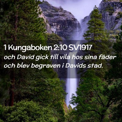 Picture 02 - 1 Kungaboken 2:10 SV1917 - och David gick till vila hos sina fäder och blev - Bible Verse Picture