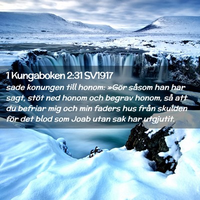 Picture 02 - 1 Kungaboken 2:31 SV1917 - sade konungen till honom: »Gör såsom han har - Bible Verse Picture