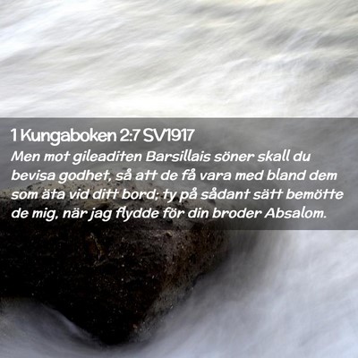Picture 02 - 1 Kungaboken 2:7 SV1917 - Men mot gileaditen Barsillais söner skall du - Bible Verse Picture