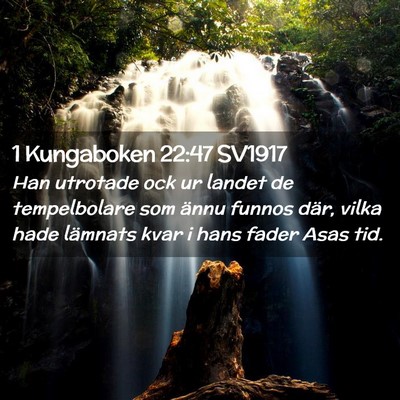 Picture 02 - 1 Kungaboken 22:47 SV1917 - Han utrotade ock ur landet de tempelbolare som - Bible Verse Picture