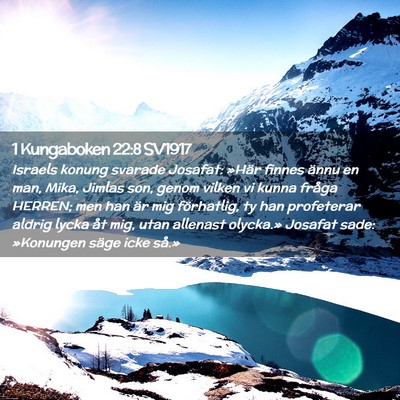 Picture 02 - 1 Kungaboken 22:8 SV1917 - Israels konung svarade Josafat: »Här finnes - Bible Verse Picture