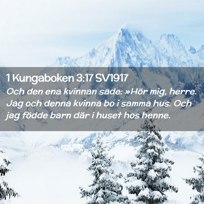 Picture 02 - 1 Kungaboken 3:17 SV1917 - Och den ena kvinnan sade: »Hör mig, herre. Jag - Bible Verse Picture