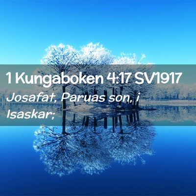 Picture 02 - 1 Kungaboken 4:17 SV1917 - Josafat, Paruas son, i - Bible Verse Picture