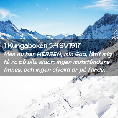 Picture 02 - 1 Kungaboken 5:4 SV1917 - Men nu har HERREN, min Gud, låtit mig få ro på - Bible Verse Picture