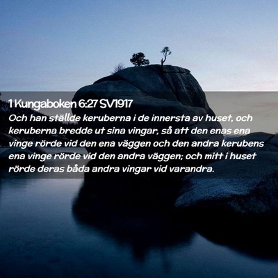 Picture 02 - 1 Kungaboken 6:27 SV1917 - Och han ställde keruberna i de innersta av - Bible Verse Picture