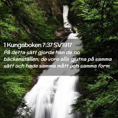 Picture 02 - 1 Kungaboken 7:37 SV1917 - På detta sätt gjorde han de tio - Bible Verse Picture