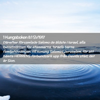 Picture 02 - 1 Kungaboken 8:1 SV1917 - Därefter församlade Salomo de äldste i Israel, - Bible Verse Picture