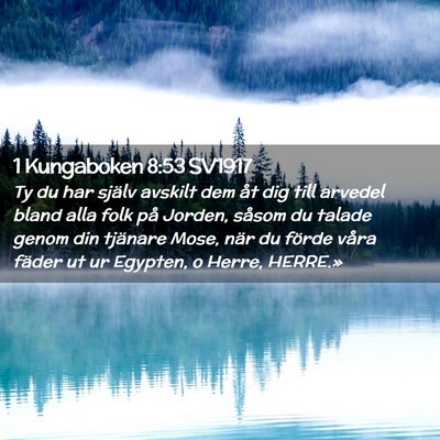 Picture 02 - 1 Kungaboken 8:53 SV1917 - Ty du har själv avskilt dem åt dig till arvedel - Bible Verse Picture