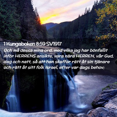 Picture 02 - 1 Kungaboken 8:59 SV1917 - Och må dessa mina ord, med vilka jag har - Bible Verse Picture