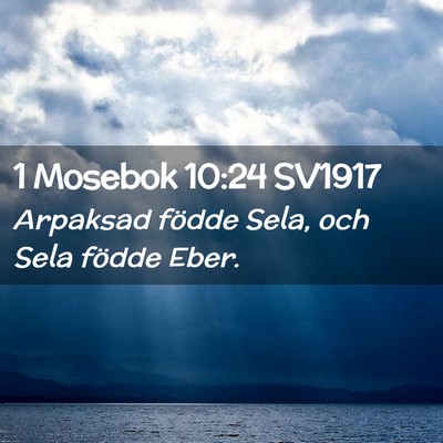 Picture 02 - 1 Mosebok 10:24 SV1917 - Arpaksad födde Sela, och Sela födde - Bible Verse Picture