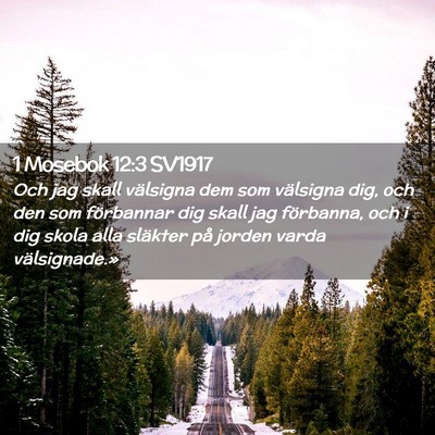Picture 02 - 1 Mosebok 12:3 SV1917 - Och jag skall välsigna dem som välsigna dig, - Bible Verse Picture
