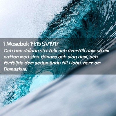 Picture 02 - 1 Mosebok 14:15 SV1917 - Och han delade sitt folk och överföll dem så - Bible Verse Picture