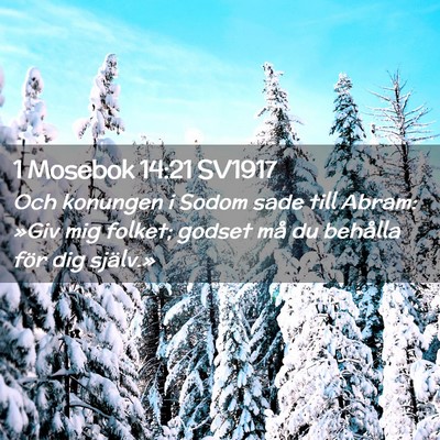Picture 02 - 1 Mosebok 14:21 SV1917 - Och konungen i Sodom sade till Abram: »Giv mig - Bible Verse Picture