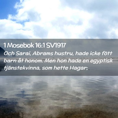 Picture 02 - 1 Mosebok 16:1 SV1917 - Och Sarai, Abrams hustru, hade icke fött barn - Bible Verse Picture