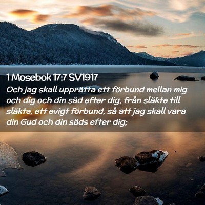 Picture 02 - 1 Mosebok 17:7 SV1917 - Och jag skall upprätta ett förbund mellan mig - Bible Verse Picture