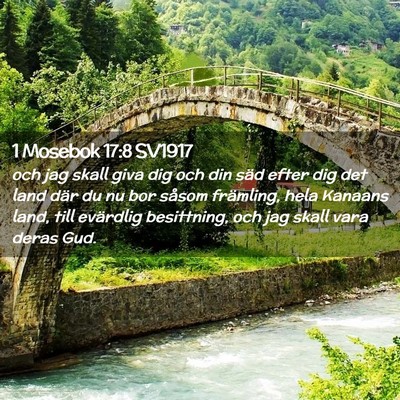 Picture 02 - 1 Mosebok 17:8 SV1917 - och jag skall giva dig och din säd efter dig det - Bible Verse Picture