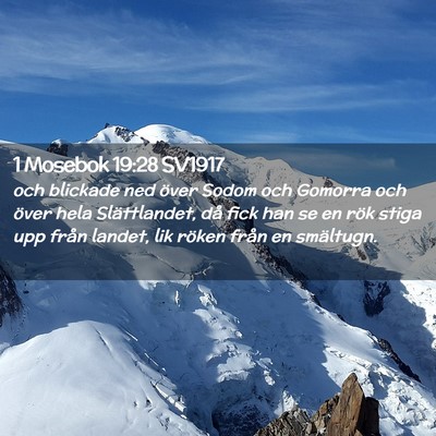 Picture 02 - 1 Mosebok 19:28 SV1917 - och blickade ned över Sodom och Gomorra och - Bible Verse Picture