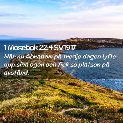 Picture 02 - 1 Mosebok 22:4 SV1917 - När nu Abraham på tredje dagen lyfte upp sina - Bible Verse Picture