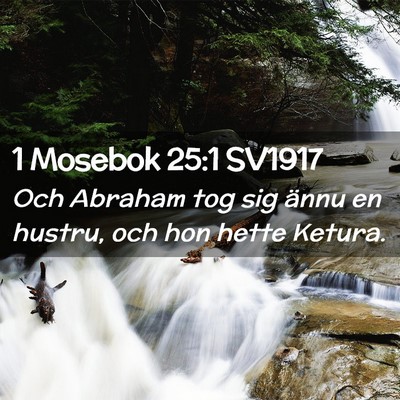 Picture 02 - 1 Mosebok 25:1 SV1917 - Och Abraham tog sig ännu en hustru, och hon - Bible Verse Picture