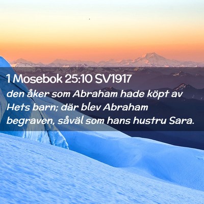 Picture 02 - 1 Mosebok 25:10 SV1917 - den åker som Abraham hade köpt av Hets barn; - Bible Verse Picture