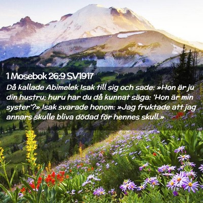 Picture 02 - 1 Mosebok 26:9 SV1917 - Då kallade Abimelek Isak till sig och sade: - Bible Verse Picture