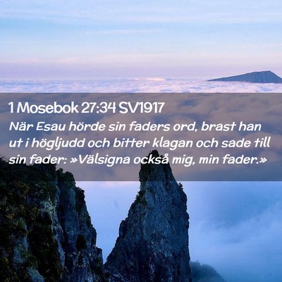 Picture 02 - 1 Mosebok 27:34 SV1917 - När Esau hörde sin faders ord, brast han ut i - Bible Verse Picture
