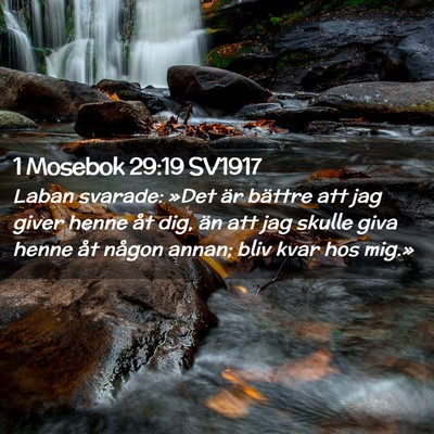 Picture 02 - 1 Mosebok 29:19 SV1917 - Laban svarade: »Det är bättre att jag giver - Bible Verse Picture