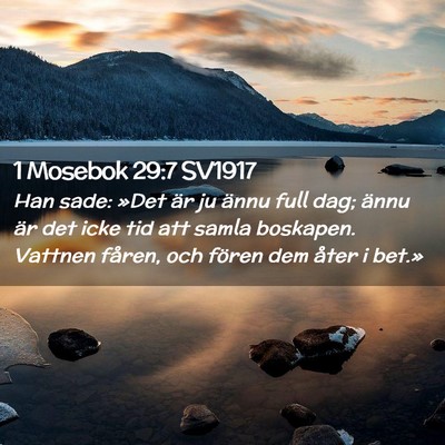 Picture 02 - 1 Mosebok 29:7 SV1917 - Han sade: »Det är ju ännu full dag; ännu är - Bible Verse Picture