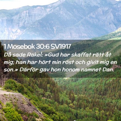 Picture 02 - 1 Mosebok 30:6 SV1917 - Då sade Rakel: »Gud har skaffat rätt åt mig; - Bible Verse Picture