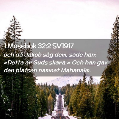 Picture 02 - 1 Mosebok 32:2 SV1917 - och då Jakob såg dem, sade han: »Detta är - Bible Verse Picture