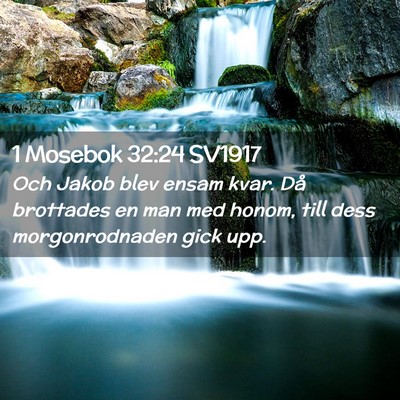 Picture 02 - 1 Mosebok 32:24 SV1917 - Och Jakob blev ensam kvar. Då brottades en man - Bible Verse Picture