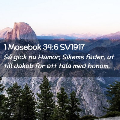 Picture 02 - 1 Mosebok 34:6 SV1917 - Så gick nu Hamor, Sikems fader, ut till Jakob - Bible Verse Picture