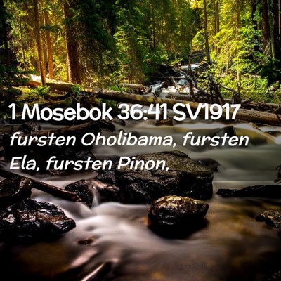 Picture 02 - 1 Mosebok 36:41 SV1917 - fursten Oholibama, fursten Ela, fursten - Bible Verse Picture