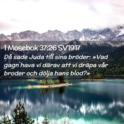 Picture 02 - 1 Mosebok 37:26 SV1917 - Då sade Juda till sina bröder: »Vad gagn hava - Bible Verse Picture
