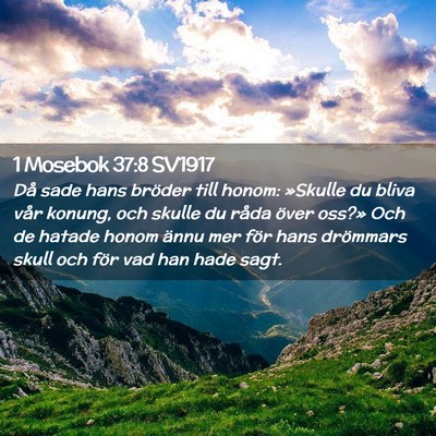Picture 02 - 1 Mosebok 37:8 SV1917 - Då sade hans bröder till honom: »Skulle du - Bible Verse Picture