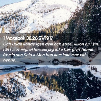 Picture 02 - 1 Mosebok 38:26 SV1917 - Och Juda kände igen dem och sade: »Hon är i - Bible Verse Picture
